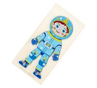 Gatuida Human Body Puzzle Wooden Jigsaw for Ages Educational Astronaut Puzzle for Early Learning Fine Motor Skills Development Interactive Family Activity