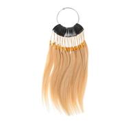 Gatuida Human Hair Color Strands with Adjustable Rings for Hair Dye Practice Salon Use Hairdressing Students for Mastering Coloring Techniques