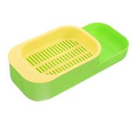 Gatuida Hydroponic Cat Grass Box Cat Grass Planting Box Plastic Light Green Double-layer Separate Design with Inner Mesh Tray