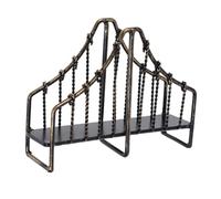 Gatuida Industrial Metal Napkin Holder with Antislip Base Artistic Vintage Tissue Dispenser for Tabletop Use Restaurants Cafes and Home Dining Black Decorative Serviette Rack Organizer