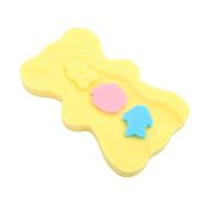 Gatuida Infant Bath Sponge Mat Set Yellow 4.5cm Thick Baby Bath Cushion Skid Proof Soft Shower Pad Non-Toxic Newborn Bathing