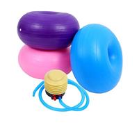 Gatuida Inflatable Donut Yoga Ball Chair with Pump Trainer for Students Sensory Coordination Exercise for Office Gym Pilates and Yoga Workouts