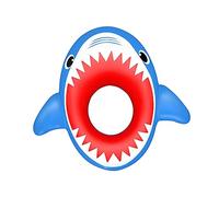 Gatuida Inflatable Shark Pool Float Float Seat Boat for Summer Beach Fun Safe Swimming Ring with High Density Stitching Easy to Inflate and Deflate for Day Birthdays