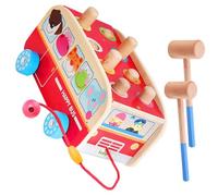 Gatuida Interactive Educational Pounding for Years Cartoon Bus Shape Hammering Game to Enhance Hand-eye Coordination and Muscle Development Safe Smooth Surface Preschool Plaything