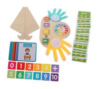 Gatuida Interactive Math Manipulatives Wooden Counting with Addition Subtraction and Early Learning Educational Plaything for Bonding at Home Classroom