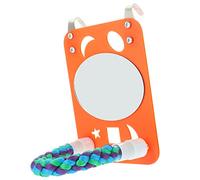 Gatuida Interactive Parrot Mirror Durable Construction for Birds Exploring Activity for Parakeets Caged Birds Encourage Playtime Reduce Cage Biting