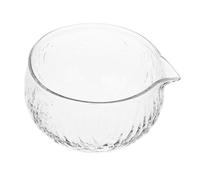 Gatuida Japanese Glass Matcha Bowl with Spout Clear Transparent Tea Cup Glassware for Japanese Tea Ceremony