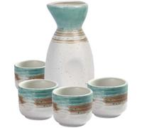 Gatuida Japanese Sake Set Ceramic Multi-Function Sake Dispenser Set with Delicate Wine Serving Cups for Drinking Spirits, Elegant Simple Design Suitable for Mother's Day and Christmas
