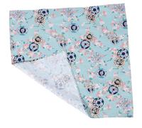 Gatuida Japanese Style Wrapping Cloth Premium Cotton Multipurpose Furoshiki Handkerchief for Picnic Packaging and Decorative Meal Bag Washable Blue-Green Cherry Blossom Design