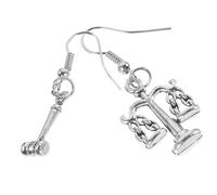 Gatuida Justice Scale Lawyer Earrings for Women Decorative Metal Dangle Jewelry Inspired by Gavel Law Students and Legal Professionals