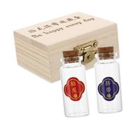 Gatuida Keepsake Box with Glass Bottle for Baby's First Hair and Umbilical Cord Elegant Wooden, Large Capacity Storage to Treasure Milestones and Preserve Precious Memories Newborn