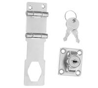 Gatuida Keyed Hasp Lock for Cabinets and Drawers Zinc Alloy Heavy Duty Security Lock with Twist Knob Multipurpose Door Latch for Shoe Cabinets and Closets Easy Tool Installation