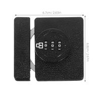Gatuida Keyless Password Barn Door Lock Adhesive Cabinet Lock with 3 Combination Sliding Flip Door Latch for Gate Closet Shed Pantry Bedroom Black