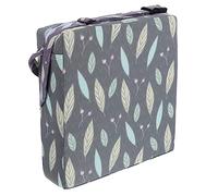 Gatuida Kids Dining Chair Booster Cushion Waterproof Polyester Chair Lift Cushion for 1-5 Years Old Children Dining Seat Pad Grey Leaf Pattern