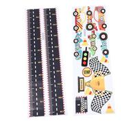 Gatuida Kids Height Chart Wall Sticker with Race Cars, Removable Growth Chart for Boys and Girls, Self-Adhesive Nursery Height Measurement Ruler for Bedroom and Playroom Decor