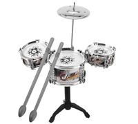 Gatuida Kids Mini Jazz Drum Set 5-Piece Musical Toy Kit for Toddlers Secure Plastic Percussion Instruments Stool for Early Rhythm Development and Fun Music Play