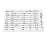 Gatuida kitchen conversion chart magnet cooking measure equivalents Magnetic Measure Conversion Chart for Kitchen Fridge Easy Reference