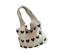 Gatuida Knitted Beach Tote Bag for Women Casual Summer Handbag Lightweight and Breathable Versatile Beach Bag for Shopping Hiking Camping for Friends