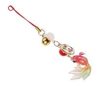 Gatuida Koi Fish Keychain Charm Lucky Long Phone Pendant Feng Shui Fish Charm Keyring for Bag and Mobile Phone Hanging Decoration