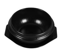 Gatuida Korean Cooking Stone Bowl with Tray Large Ceramic Soup Pot for Gas Stove Traditional Korean Cookware for Bibimbap and Stew Easy Handling Hot Pot with Tray for Family Meals