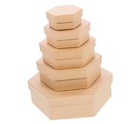 Gatuida Kraft Paper Box with Lid DIY Painting Storage Boxes for Candy Cookies Party Favors Kraft Paper Packaging for Holiday Presents