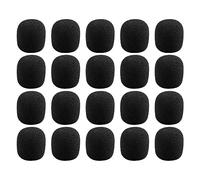 Gatuida Lapel Microphone Covers 40pcs to Protect Microphone from Dirt and Moisture Black Sponge Protective Mic Accessories Suitable for Recording and Live Performance