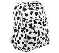 Gatuida Large Capacity Backpack Lovely Schoolbag Cow Prints Adorable Plush Material Extra Durability Sturdy Construction for Traveling and Shopping 37X27X11Cm