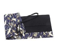 Gatuida Large Capacity Canvas Roll Up Pouch Portable Pen Organizer Pencil Holder with Slots Lightweight Chinese Style Pencil Wrap Bag for Students and Artists Easy Access Stationery