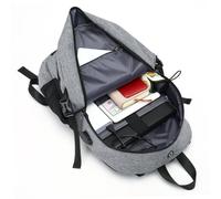 Gatuida Large Capacity Oxford Cloth Backpack with USB Charging Port Basketball and Football Storage Net Dual Buckle Sports Satchel for Men and Students Grey