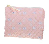 Gatuida Large Capacity Quilted Cosmetic Pouch Makeup Tool Bag with Fine Stitching Portable Travel Organizer for Women Rabbit Design