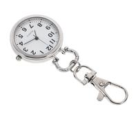 Gatuida Large Dial Quartz Pocket Watch for Elderly Nurses and Students, Zinc Alloy Nurse Hanging Watch with Big Numbers, Small Size White Steel Case, Portable for Exams and Medical Use