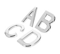 Gatuida Large Electroplated Silver Alphabet Letters Adhesive Nameplates for Office Home Commercial Door Signs Clear Visibility Easy to Read Massive Wall Decoration