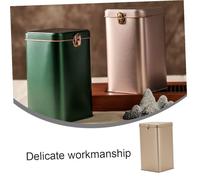 Gatuida Large Metal Tea Canister for Household Storage Multipurpose Airtight Tinplate Container for Tea Leaves Dried Fruit Candy with Construction and Elegant Gold Finish