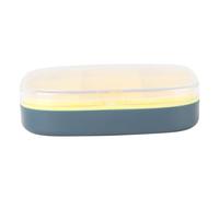 Gatuida Large Portable Pill Organizer Case with Secure Lid Travel Storage Container for Daily Weekly Medication Vitamins and Supplements Blue Compact Pill Box for Easy Medicine Planning