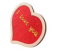 Gatuida Large Red Heart Jigsaw Puzzle Romantic Wooden Heart Craft Decor for Valentine's Day Wedding Anniversaries and Special Occasions Encourages Imagination and Hand Eye Coordination