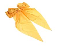 Gatuida Large Ribbon Bow Clip for Bright Yellow Big Bowknot Barrette with Long Tail Durable Silk Ponytail Clamp for Weddings Parties Daily Wear and Special Occasions