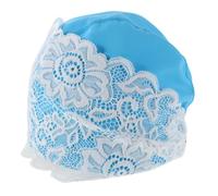 Gatuida Large Swim Cap for Women Elegant Lace Design with Ear Protection for Long Hair Flexible and Durable PU Material Comfortable Fit for Larger Head Swimming Accessory