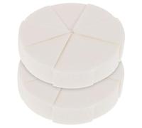 Gatuida Latex Wedge Makeup Sponge Puff 2 Sets Triangular Foundation Blenders Dual-use for Wet and Dry Application Women’s Beauty Makeup Supplies White