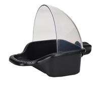 Gatuida Leakproof Food Basin Parrot Bathing Tub Reusable Plastic Bird Food Box Black for Pet Owners Eating and Taking Bath
