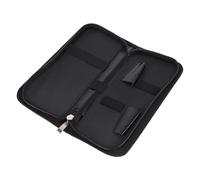 Gatuida Leather Scissor Bag Black Hair Cutting Scissors Storage Pouch Barber Hairdressing Tool Case for Salon Use