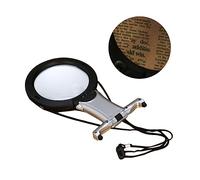 Gatuida LED Desktop Reading Hanging Magnifier Glass with Frame Hands Stand for Jewelry Repair Embroidery Sewing and Craft Work