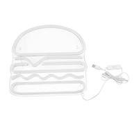 Gatuida LED Hamburger Neon Light Lamp Unique Food Shaped Atmosphere Decor for Bedroom Bar Cafe Party Eye Catching Night Light for Home Decoration