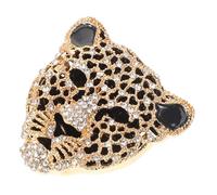Gatuida Leopard Head Brooch Pin with Rhinestones Cute Lapel Pin for Sweater Suit Statement Making Accessory for Men Women Elegant Animal Brooch with Sparkle Durable Stylish Design
