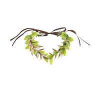 Gatuida Lightweight Green Leaf Crown Headband for Men Women Heart Shaped Elf Floral Wreath Cosplay Accessory Comfortable Woodland Fairy Hairpiece for Wedding and Photo Shoots