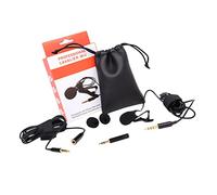 Gatuida Lightweight Lavalier Mic Clip-on Metal Condenser Microphone for Sound Recording in Online Teaching Video Production and Recording Scenario, Black Portable Microphone