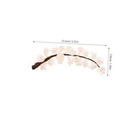 Gatuida Lily Flower Hair Clip with Faux Pearl Elegant Chinese Traditional Floral Barrettes for Women Decorative Metal Hairpins for Bun Styling Cultural Accessory for Weddings and Daily