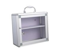 Gatuida Locking Medicine Box Wall-Mounted Large Capacity Storage Case for Community Home School Outdoor Use with Easy Lift Handle Multilayer Organizer