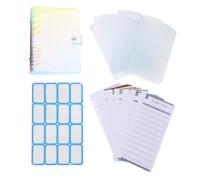 Gatuida Loose-leaf Cash Book PVC Holographic Binder Budget Planning Notepad Hand Account Organizer for Personal Home Study and Financial Management