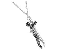 Gatuida Love Witness Pendant Necklace for Women and Men, Black Brass Couple's Neck Jewelry for Valentine's Day