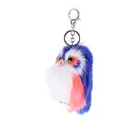 Gatuida Lovely Owl Shaped Plush Keychain Toys Cute Fluffy Keychain Fashion Key Ring Funny Keyring for Lady Girls Boy Girl Sapphire Soft Material for Car Keys